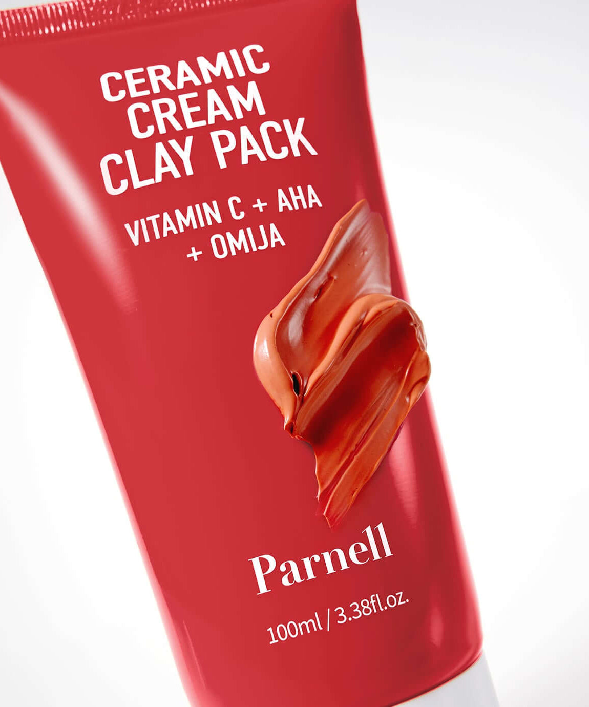 PARNELL AHA Omija Ceramic Cream Clay Pack 100ml tube featuring Vitamin C and AHA formula