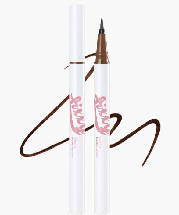 PEACH C Brush Pixie Liner, precision eyeliner pen with smooth application, suitable for detailed makeup looks.