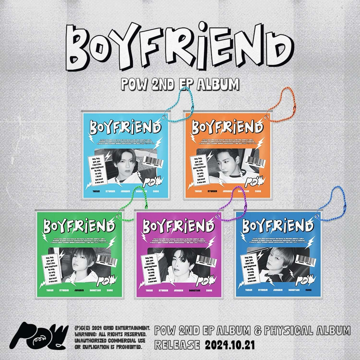POW - 2ND EP ALBUM [Boyfriend] (Random) - Kpop Album | Kool Seoul - Buy Kpop Albums Online