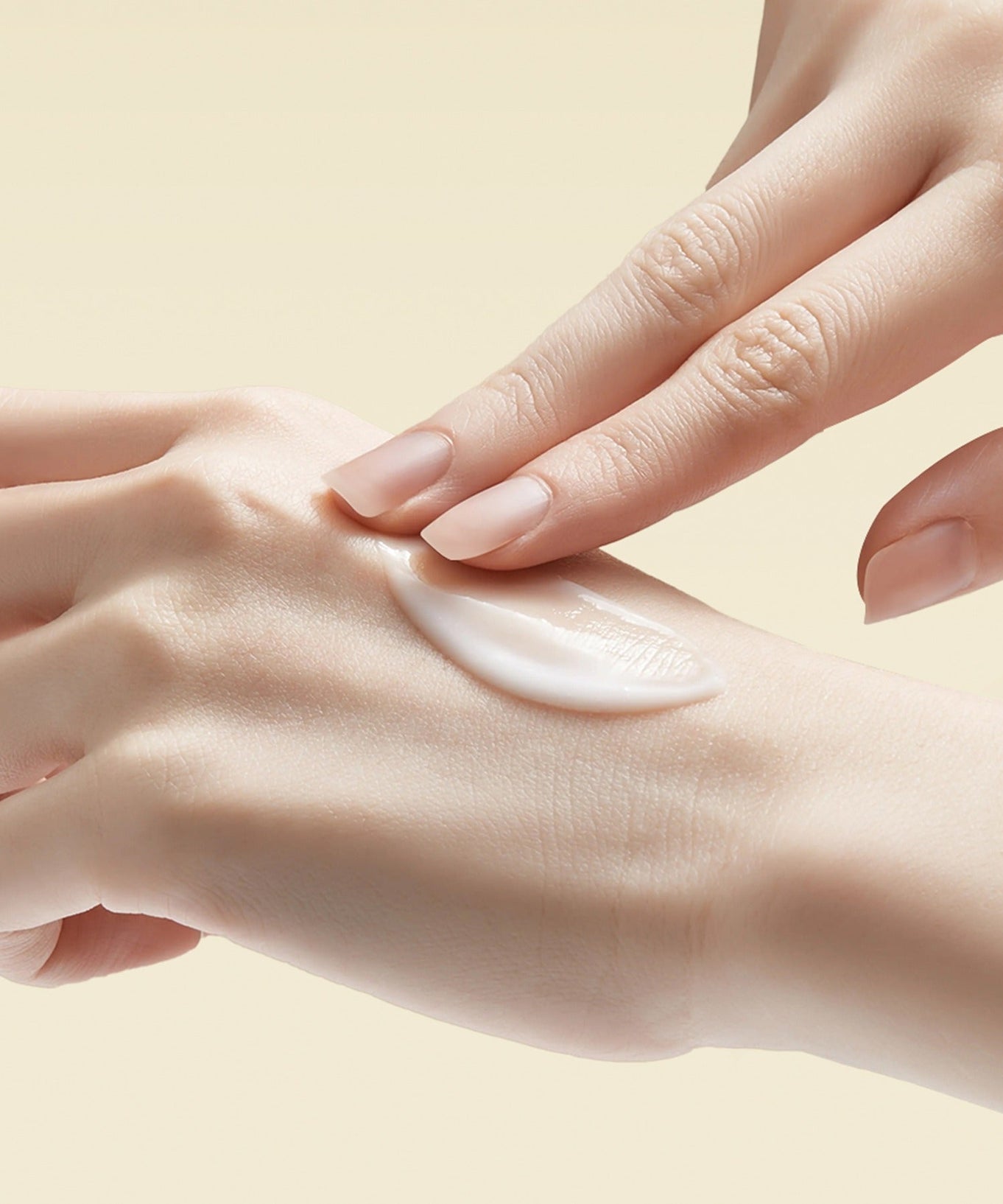 Applying PURITO Luminous Moisture Shea Butter Body Lotion 300ml on hand for smooth skin care