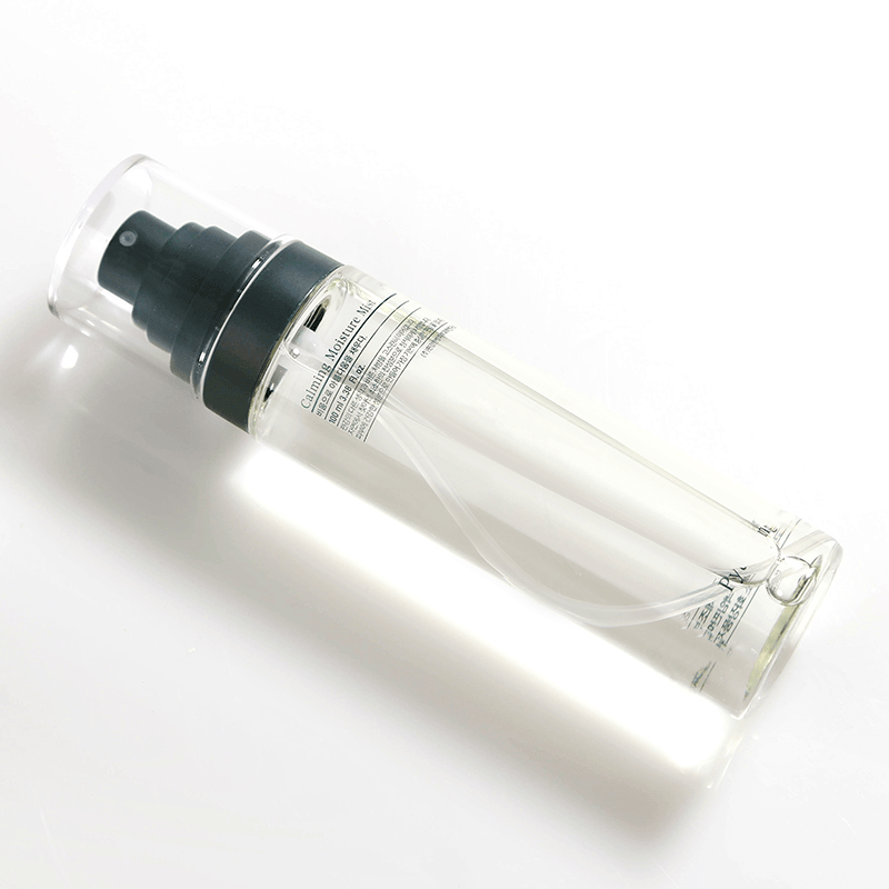 PYUNKANG YUL Calming Moisture Mist 100ml in transparent spray bottle, ideal for soothing skin.