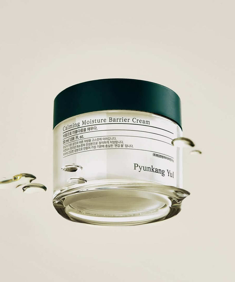 PYUNKANG YUL Calming Moisture Nourishing Cream 50ml jar on a neutral background.