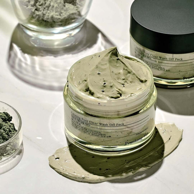 PYUNKANG YUL Calming Pore Clear Wash Off Pack 100ml open jar with cream