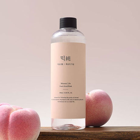 MIXSOON Peach Mouthwash 500ml available on Koolseoul.com, your Korean Eshop from Seoul !