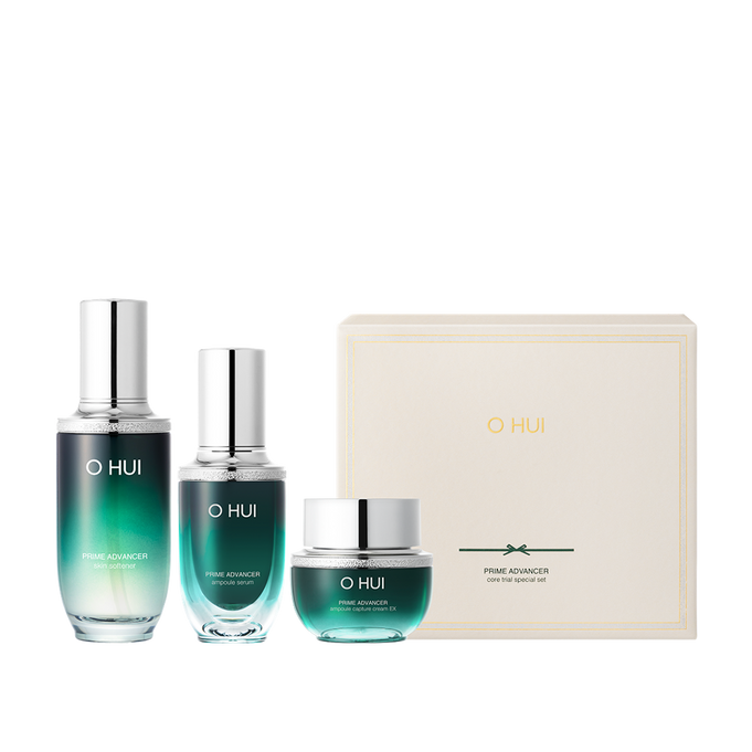 OHUI Prime Advancer Core Trial Set (Skin Softener, Serum, Cream) | Kool Seoul