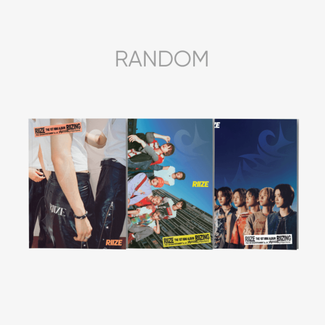 RIIZE 1st Mini Album Riizing (Photo Book Ver./ Random Ver.) cover image showing various album artwork designs.