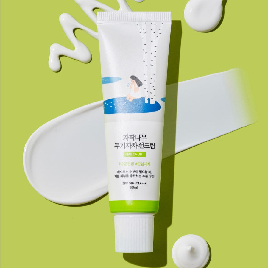 Round Lab 白樺樹液モイスチャライジングマイルドアップ日焼け止め 50ml
