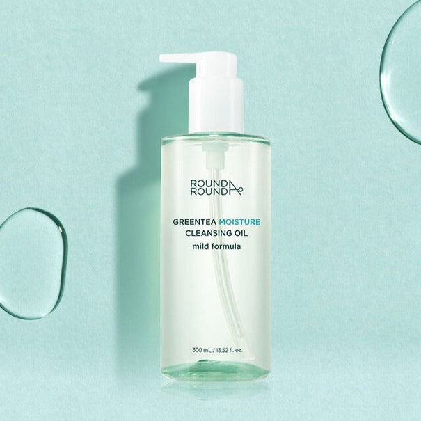 ROUND A'ROUND Greentea Moisture Cleansing Oil 300ml available on Koolseoul.com, your Korean Eshop from Seoul !