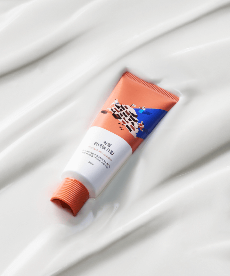 ROUND LAB Yakkong Panthenol Cream 80ml on white background showcasing product design and packaging.