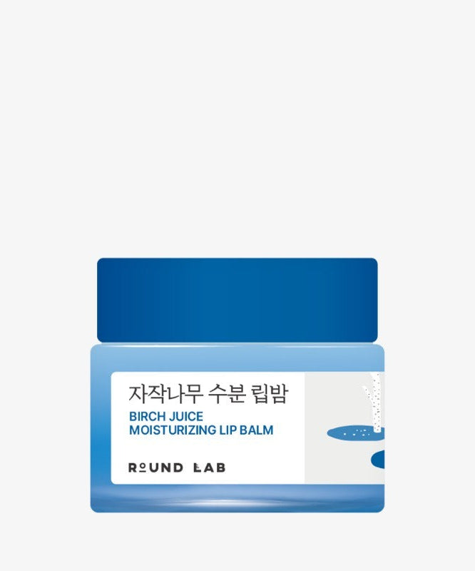 Image of ROUND LAB Birch Moisture Lip Balm 20g in a blue container.
