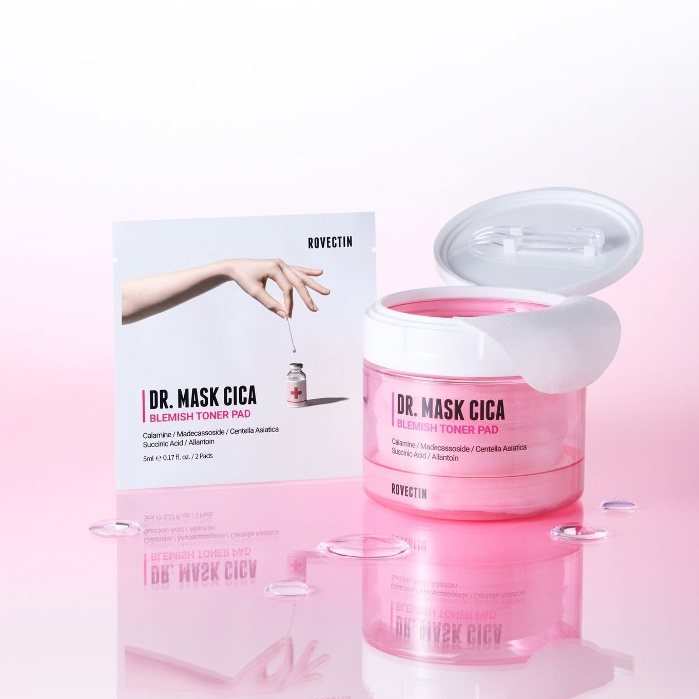 ROVECTIN Dr.Mask Cica Blemish Toner Pads 60 Sheets