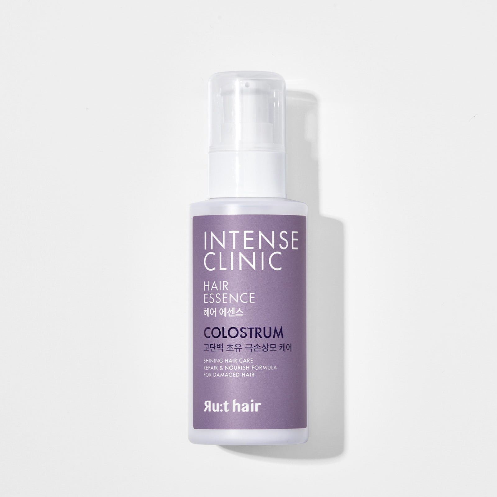 RU:T HAIR Intense Clinic Colostrum Hair Essence 100ml bottle on white background