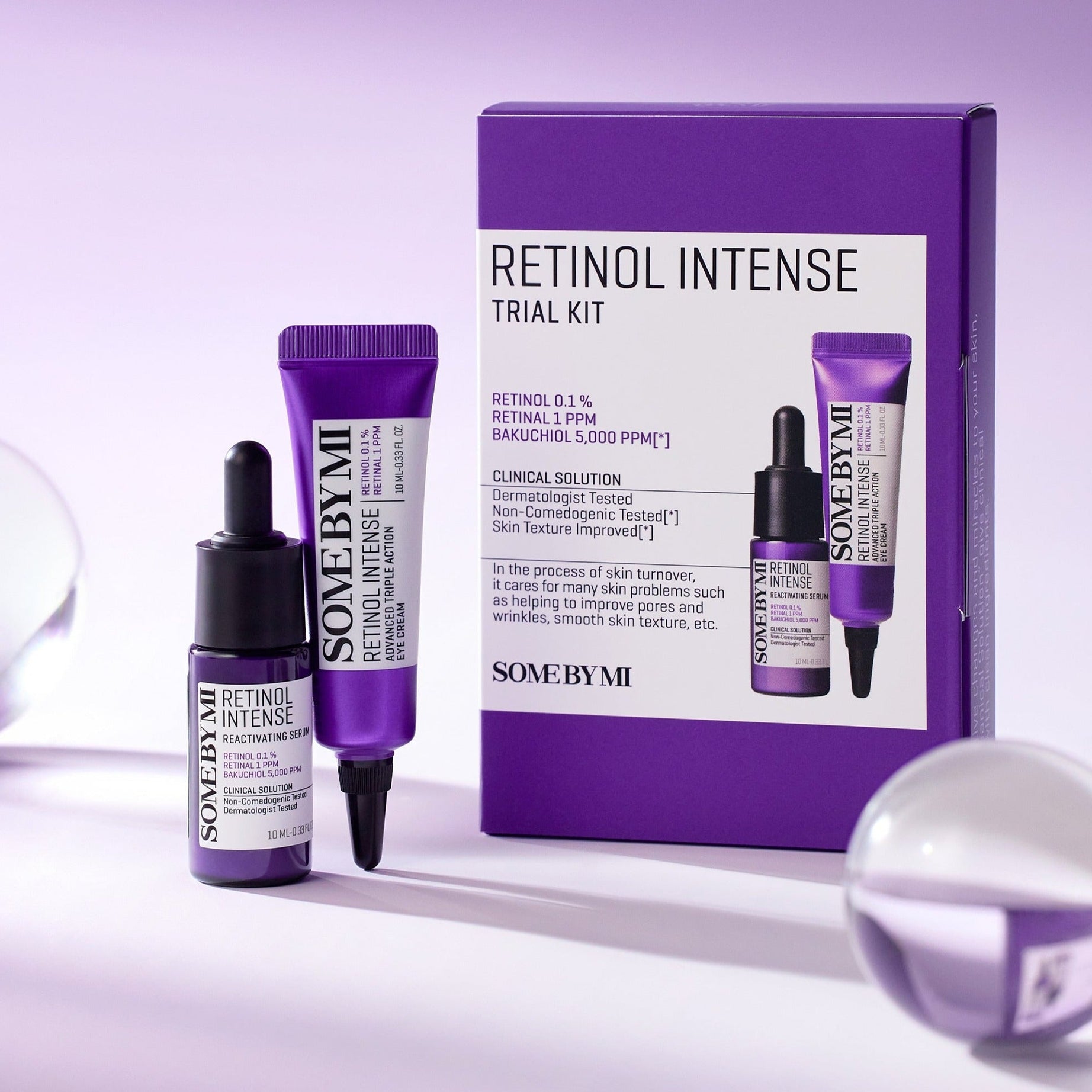 SOME BY MI Retinol Intense Trial Kit (សេរ៉ូម 10ml + Eye Cream 10ml)