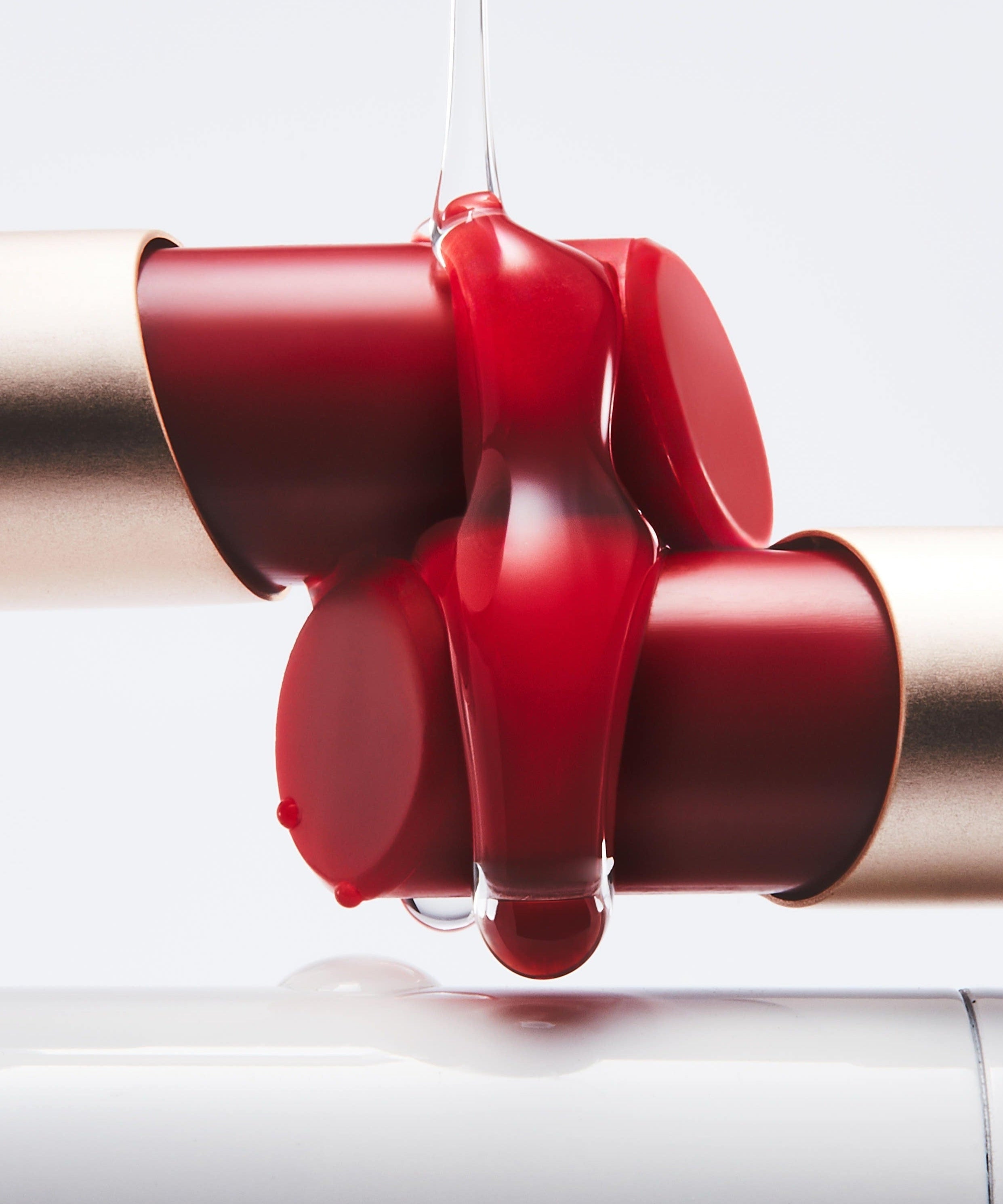 SANDAWHA Floral Halo Lip Glow in vibrant red shade