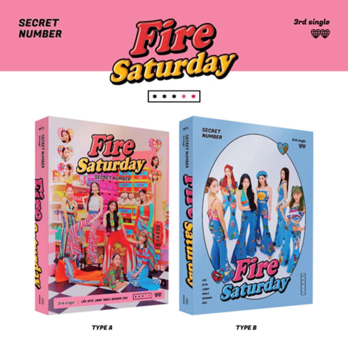 SECRET NUMBER - 3rd Album [Fire Saturday] (SET) - Kpop Album | Kool Seoul - Buy Kpop Albums Online