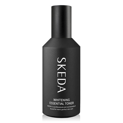Alt Tag: SKEDA Whitening Essential Toner 135ml black bottle for men skincare by Gentleman Korea, brightening toner for gentleman grooming