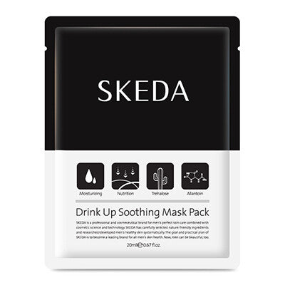 Gentleman Korea SKEDA Drink Up Soothing Mask Pack for men soothing moisturizing sheet mask, calming hydration and repair