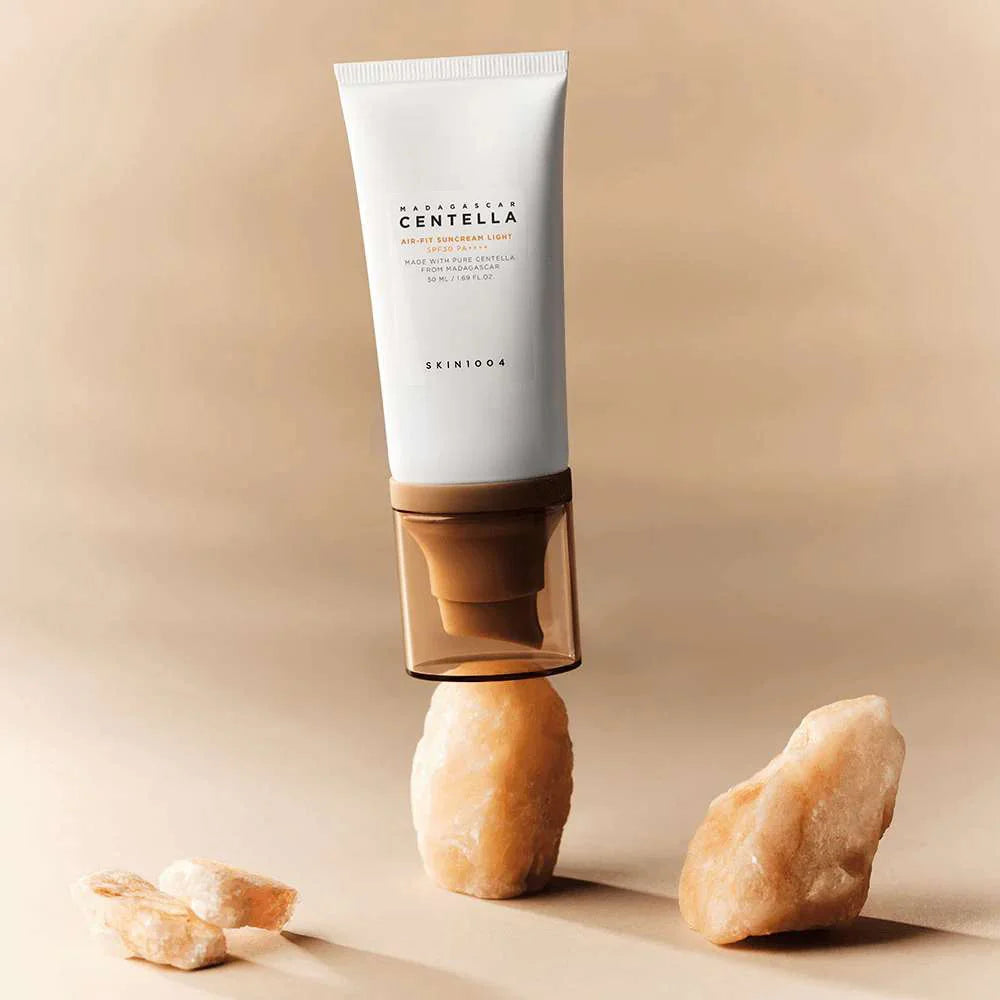SKIN1004 Madagascar Centella Air-fit Sunscreen Light 50ml product image on rocks