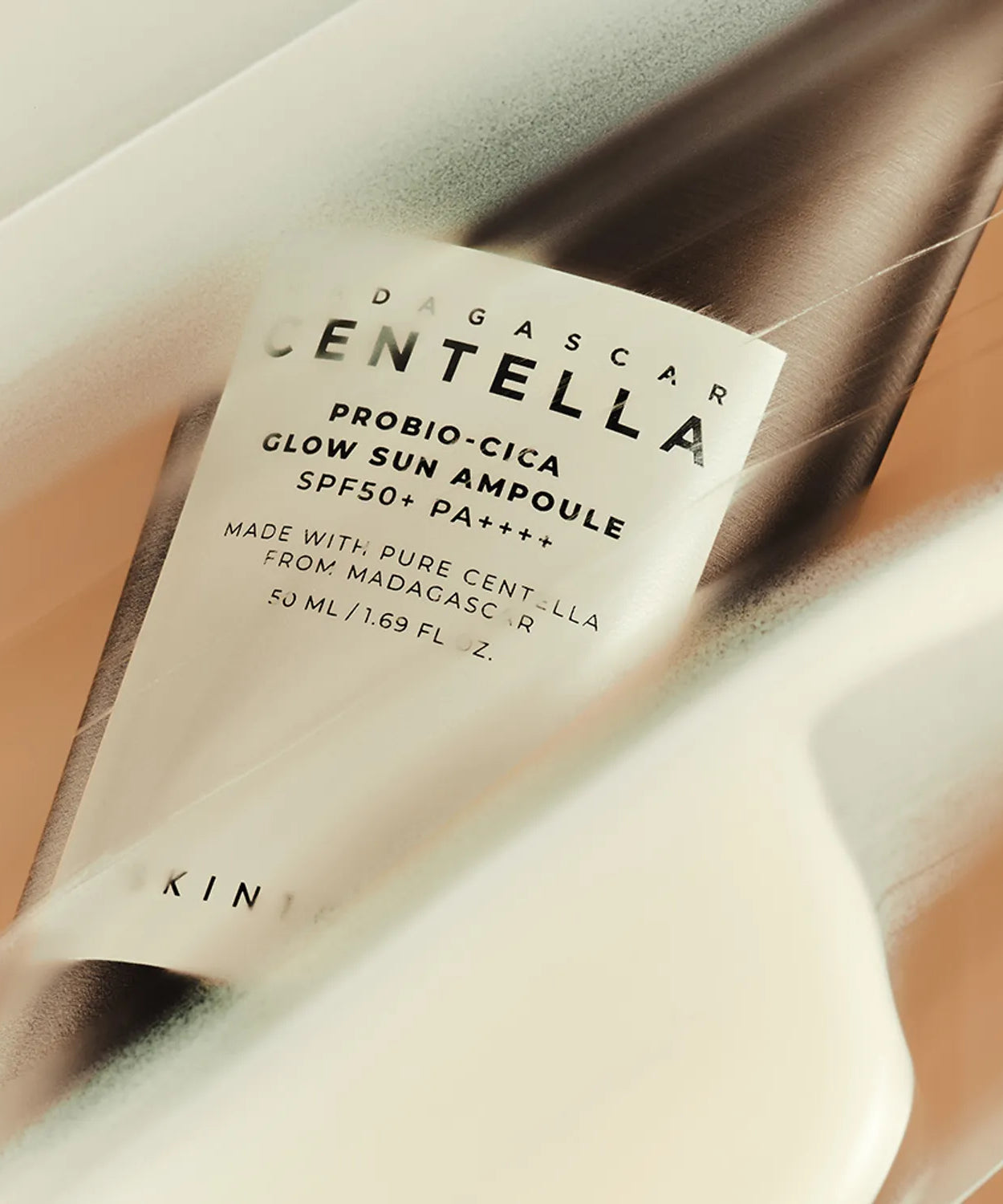 SKIN1004 Madagascar Centella Probio-cica Glow Sun Ampoule 50ml with SPF50+ protection, featuring Centella from Madagascar.