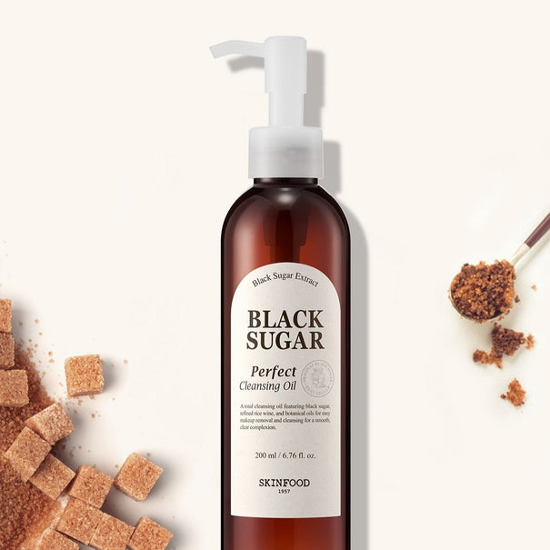 SKINFOOD Black Sugar Perfect Cleansing Oil 200ml available on Koolseoul.com, your Korean Eshop from Seoul !