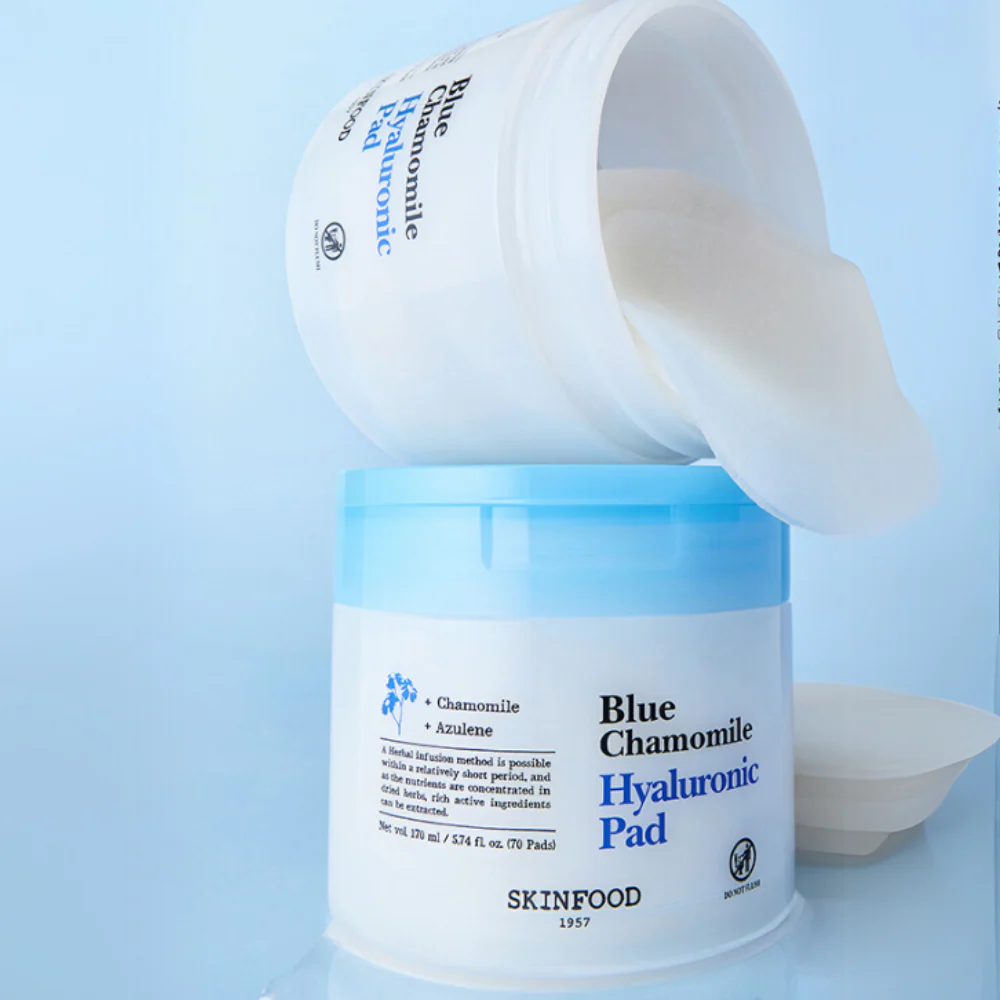 SKINFOOD Blue Chamomile Hyaluronic Gel Pads 70 Sheets