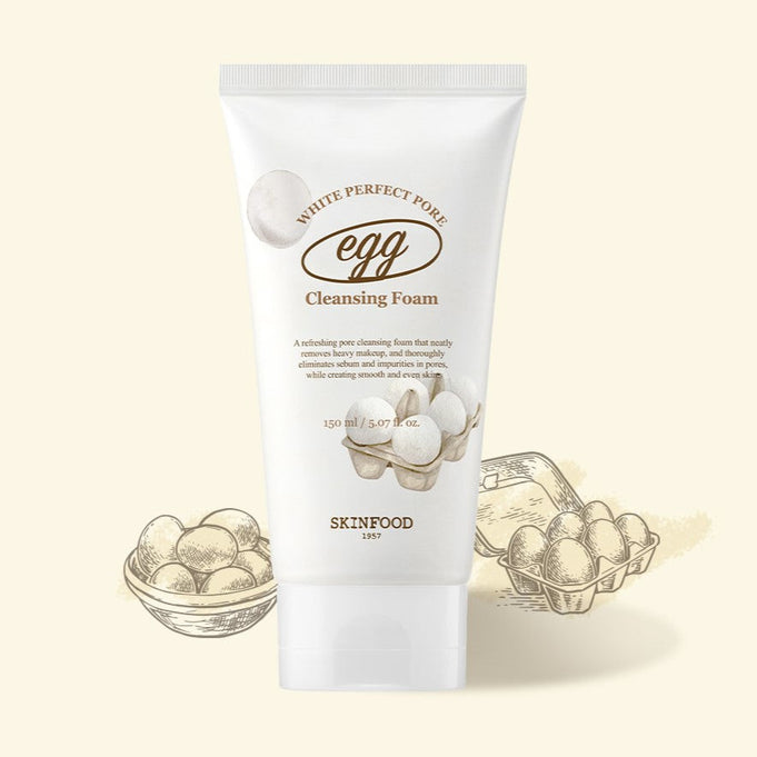 SKINFOOD Egg White Perfect Pore Cleansing Foam 150ml | Kool Seoul