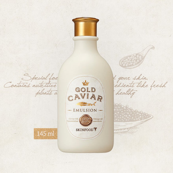 SKINFOOD Gold Caviar EX Emulsion 145ml available on Koolseoul.com, your Korean Eshop from Seoul !