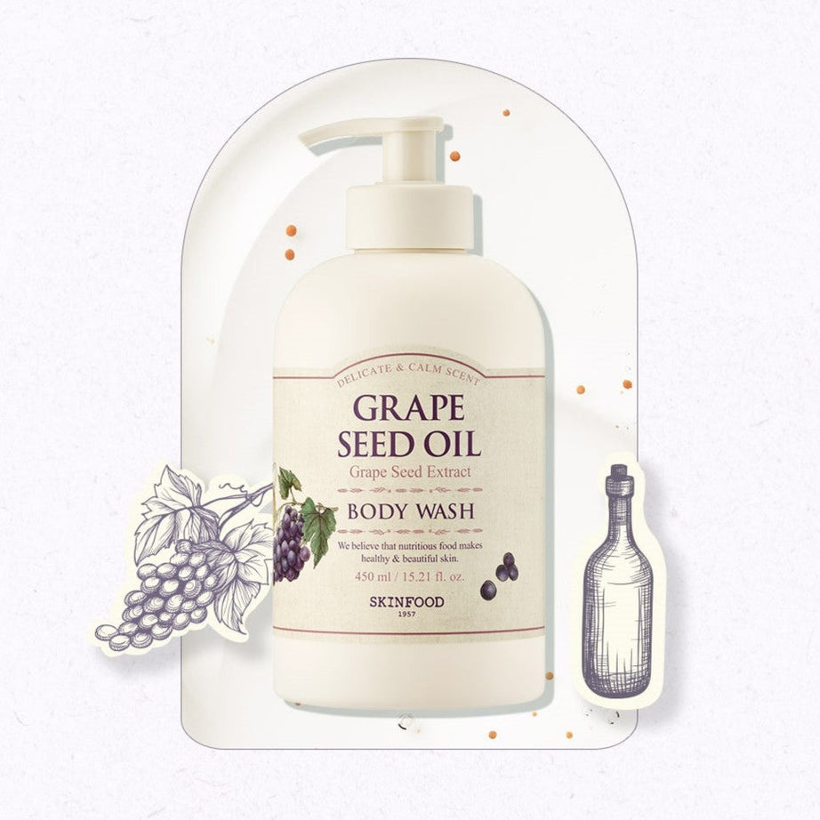 SKINFOOD Grape Seed Oil Body Wash 450ml available on Koolseoul.com, your Korean Eshop from Seoul !