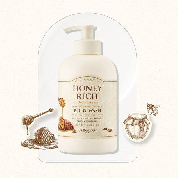 SKINFOOD Honey Rich Body Wash 450ml available on Koolseoul.com, your Korean Eshop from Seoul !