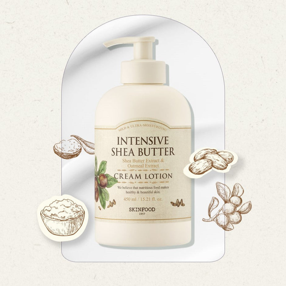 SKINFOOD Intensive Shea Butter Cream Lotion 450ml available on Koolseoul.com, your Korean Eshop from Seoul !