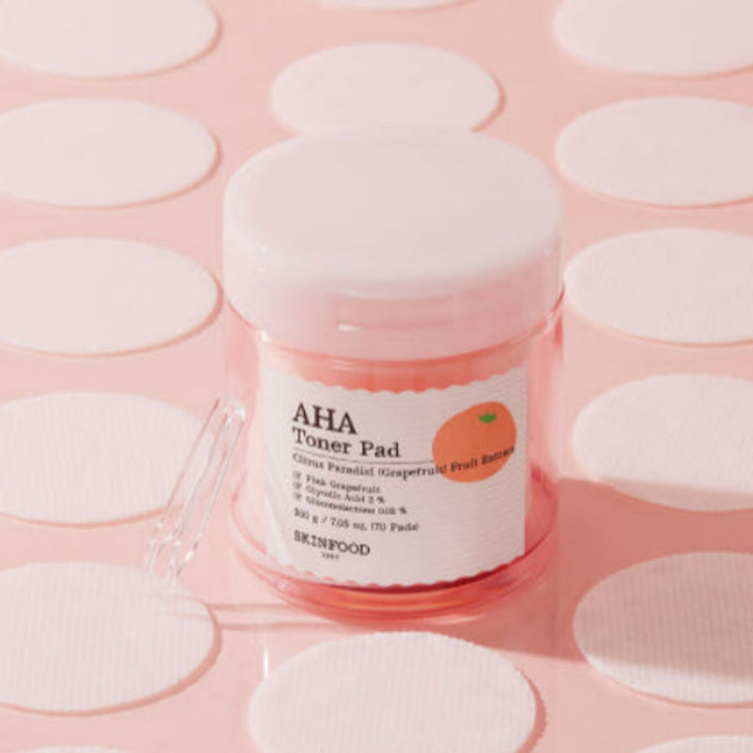 SKINFOOD Pink Grapefruit AHA Toner Pad 70 sheets