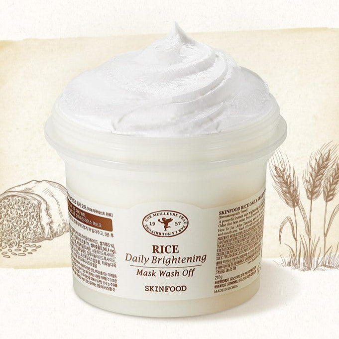 SKINFOOD Rice Daily Brightening Mask Wash Off 210g | Kool Seoul