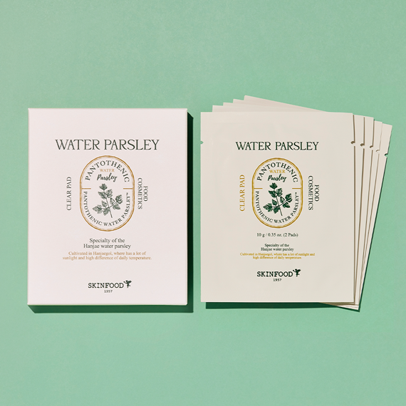 SKINFOOD Pantothenic Water Parsley Clear Pad | Kool Seoul