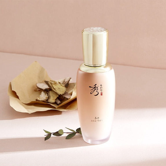SOORYEHAN Bon Ultra-Moisturizing Essence 45ml bottle with ingredients display