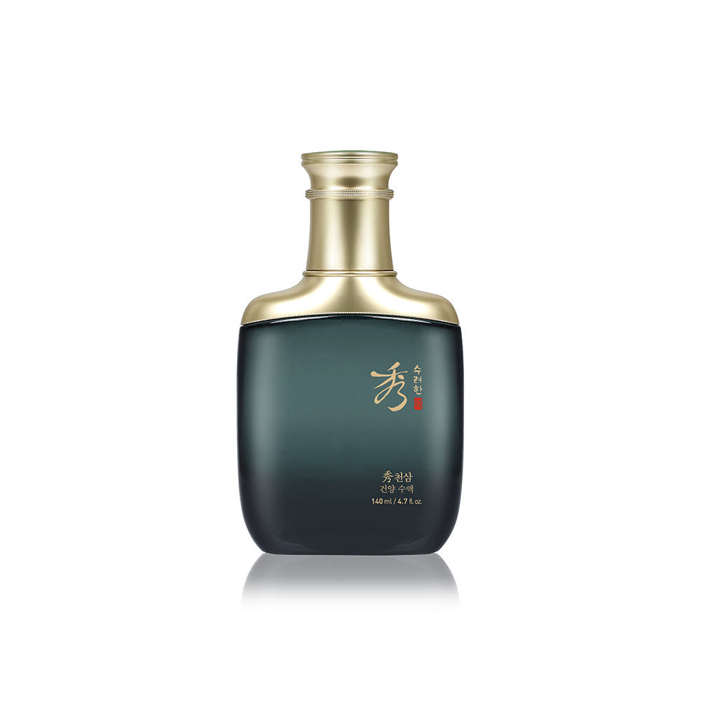 SOORYEHAN Cheonsam Geonyang Sap 140ml - Gentleman Korea premium Korean skincare for men, elegant dark green-gold bottle