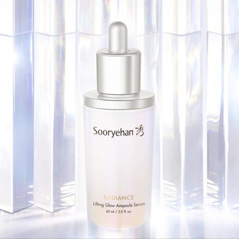 SOORYEHAN Radiance Elasticity Glow Ampoule 60ml against a luminous background