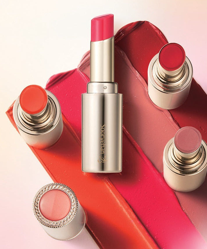 SOORYEHAN Yeon Silk Lip Rough 3.5g in vibrant shades on display.