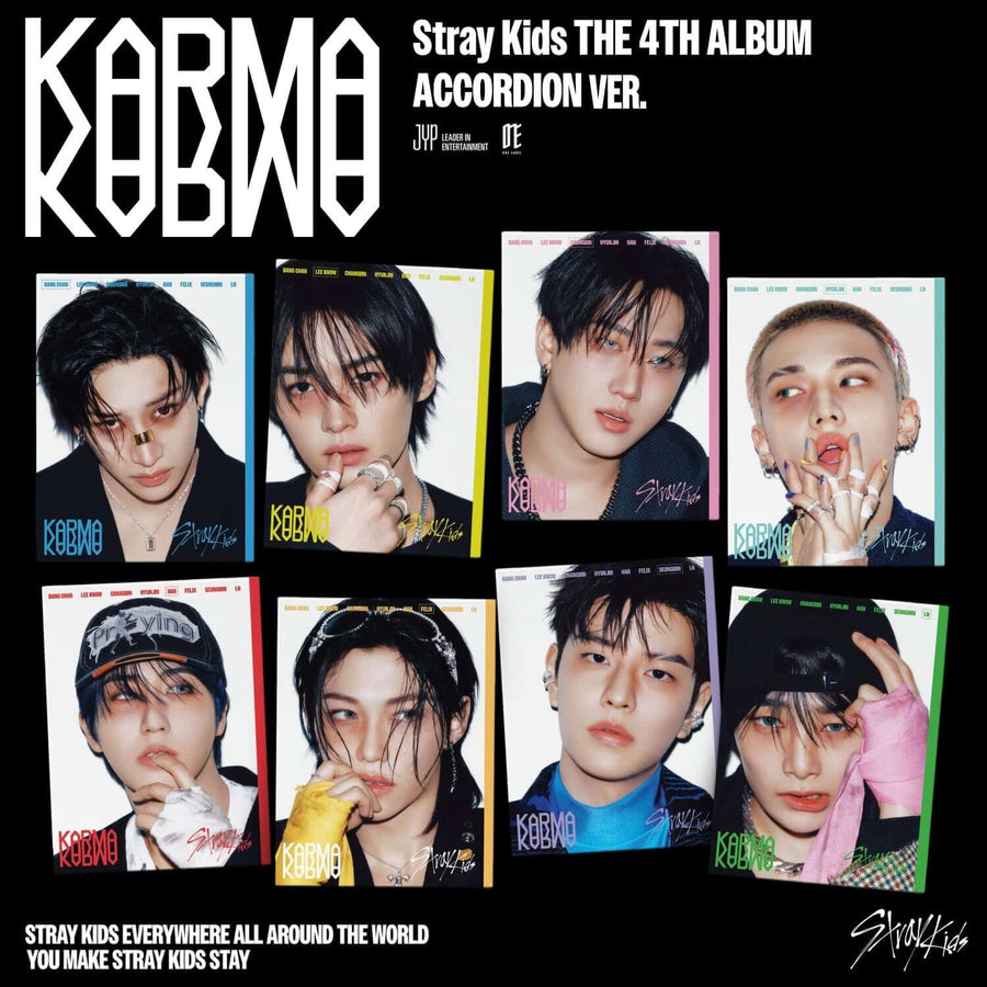 Stray Kids - 4th Album [Karma]（アコーディオンバージョン）（ランダム1枚／全8種） - Kpopアルバム