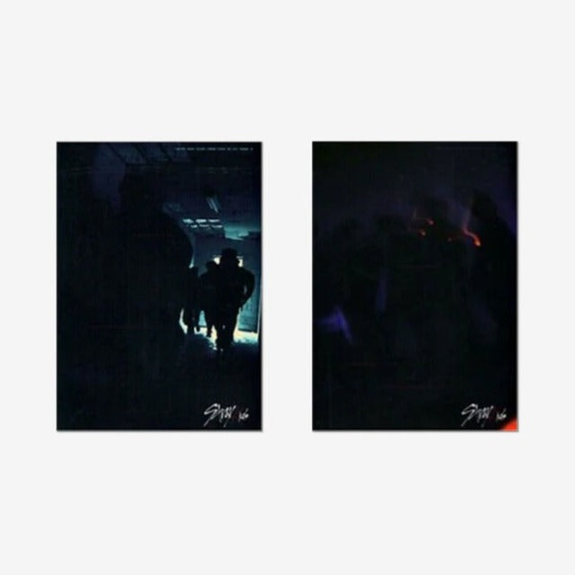 STRAY KIDS I am NOT 1st Mini Album cover art featuring shadowed figures and abstract background.