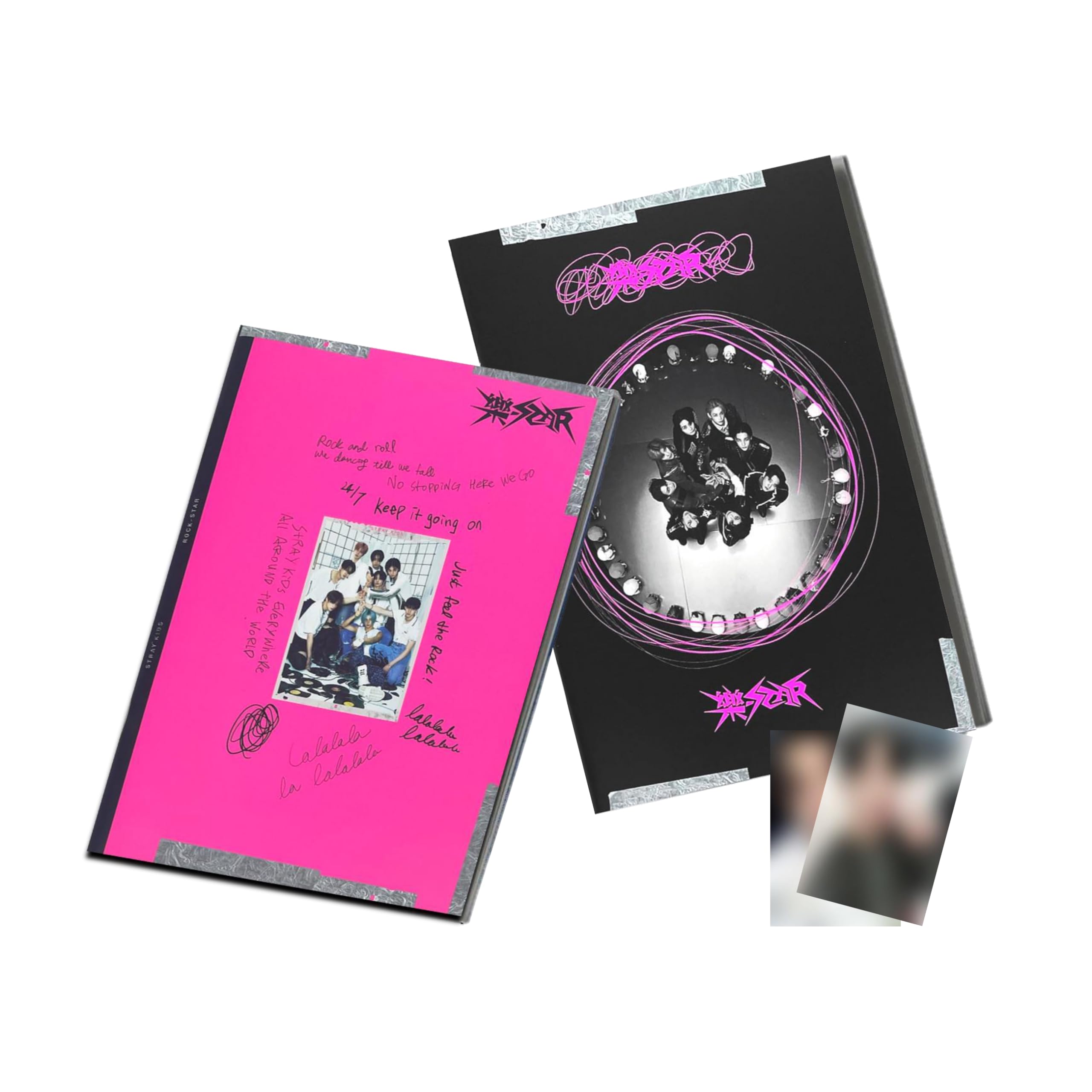 STRAY KIDS Mini Album '樂-STAR' (Rock Ver./ Roll Ver./ Random Ver.) covers and photobook