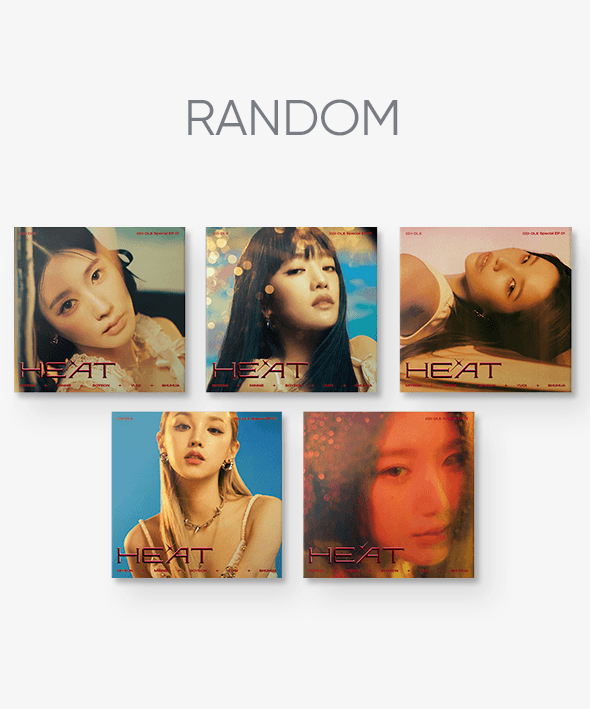 (G)I-DLE Special Album [HEAT] (DIGIPAK - Member Ver.) (Random) covers displayed in a collection.