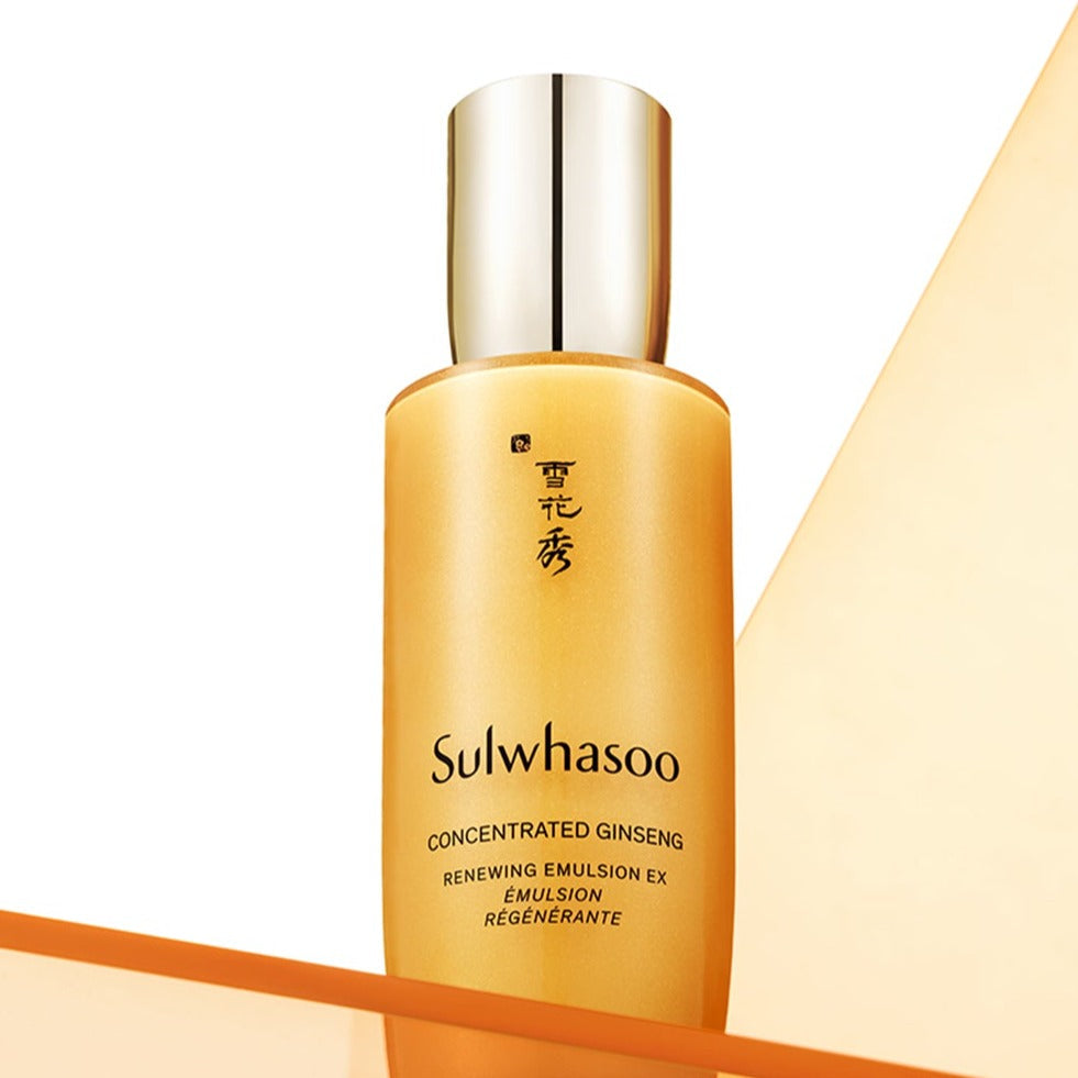 SULWHASOO Concentrated Ginseng Renewing Emulsion EX 125ml bottle, anti-aging skincare with ginseng extract for firm and hydrated skin.