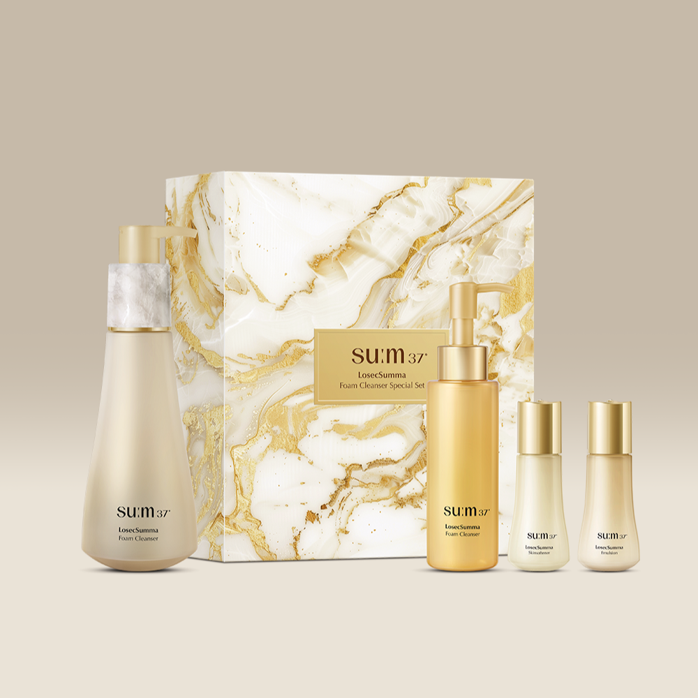SU:M37 Rosic Summa Foam Cleanser Planning (Set) displayed with elegant packaging.
