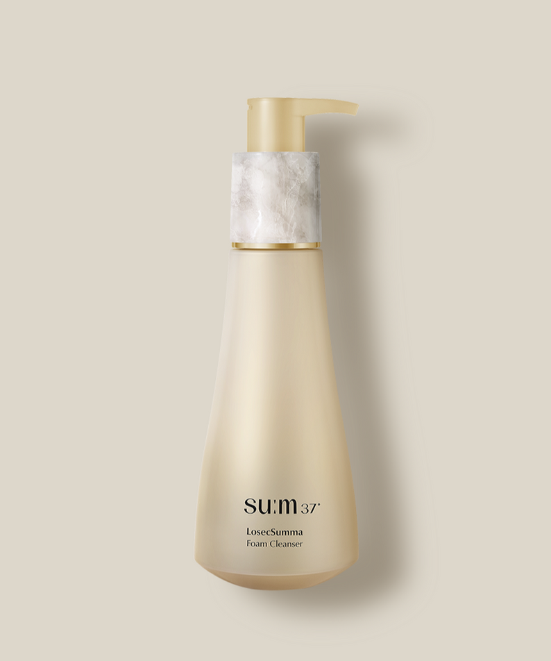 SU:M37 Rosic Summa Foam Cleanser 200ml product image with elegant packaging design.