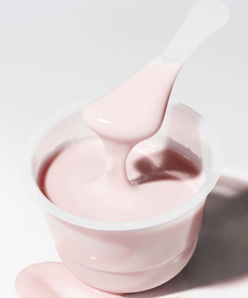 SUNGBOON EDITOR Boosting Modeling Pack Apple Peel Glow Soothing pink skincare mask in container with applicator