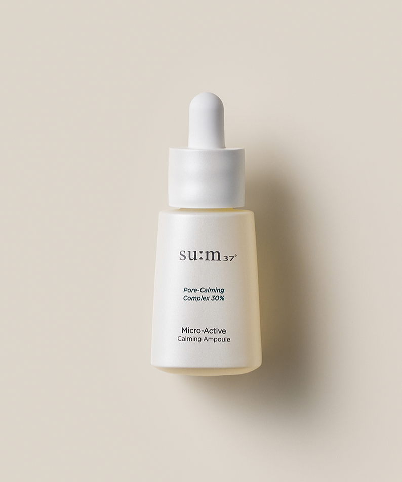 SU:M37 Microactive Calming Ampoule 15ml bottle on a neutral background