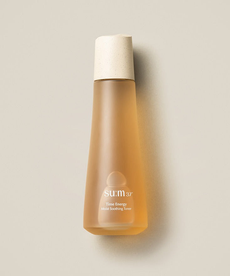 SU:M37 Time Energy Moist Soothing Toner 170ml bottle on a neutral background.