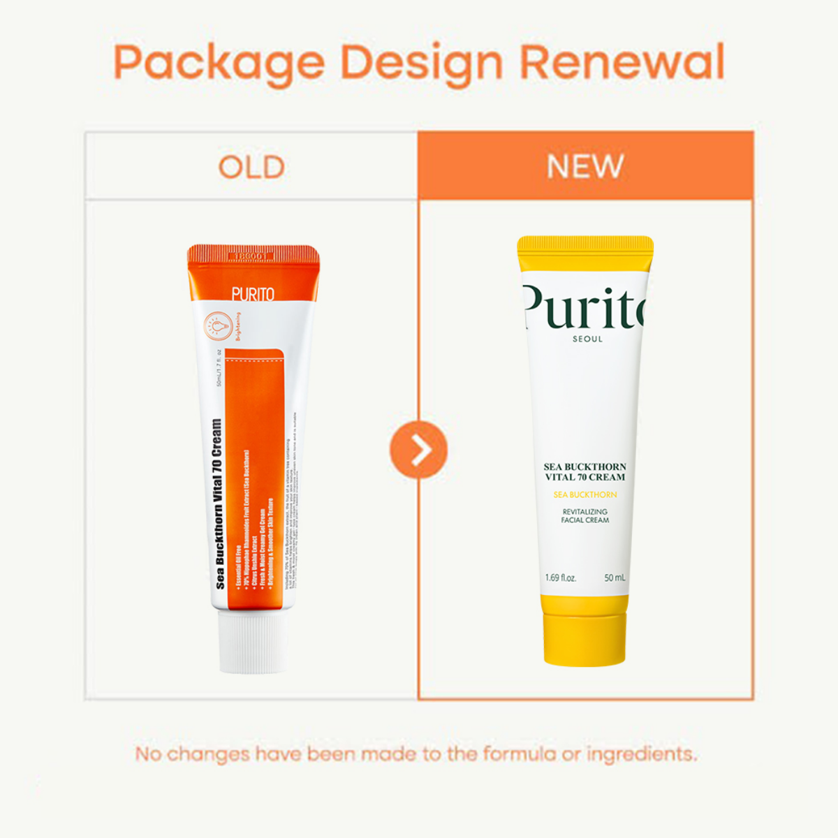 PURITO Sea Buckthorn Vital 70 Cream