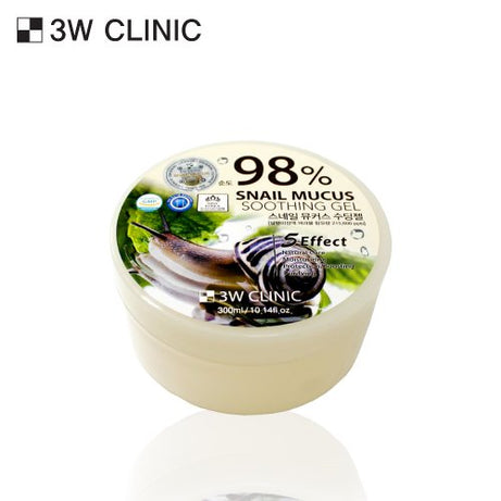 3W CLINIC Snail Mucus Soothing Gel 98% 300 ក្រាម។