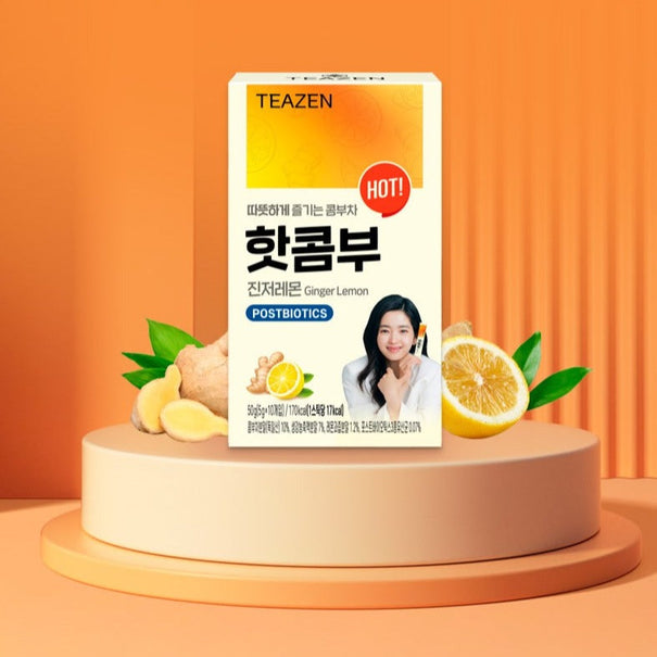 TEAZEN Hot Kombu Ginger Lemon 10 Sticks available on Koolseoul.com, your Korean Eshop from Seoul !